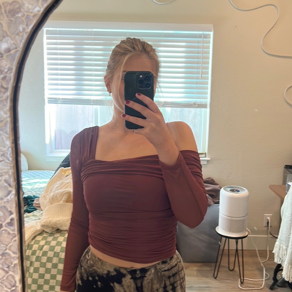 Red off the shoulder top size M